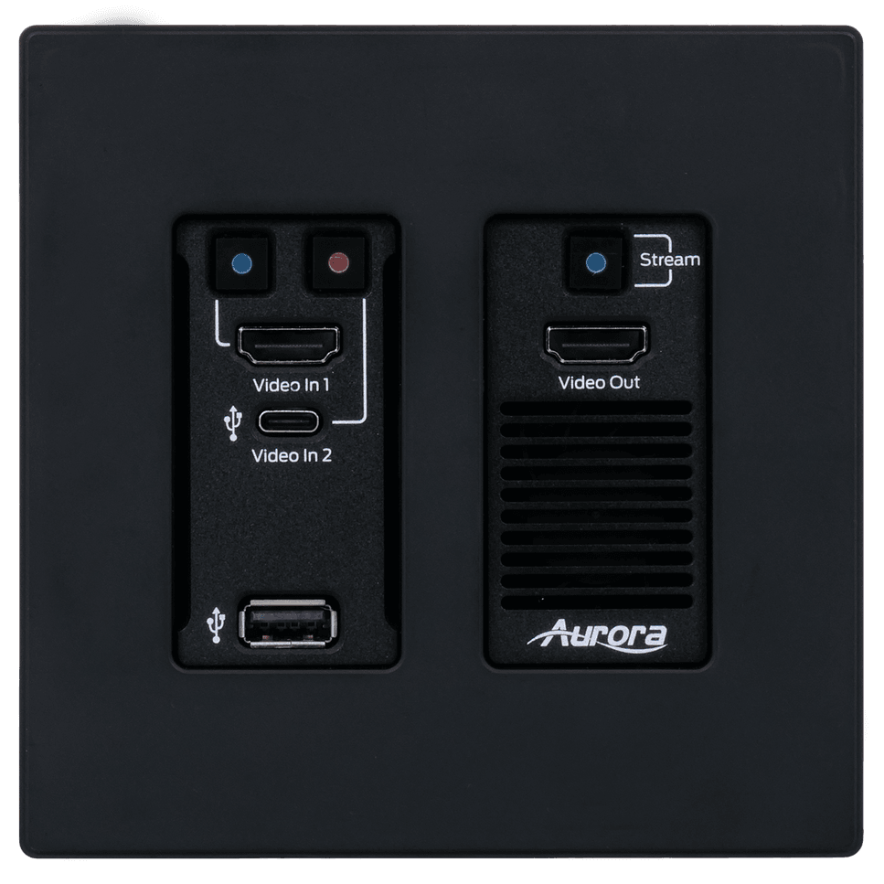 Aurora VPX-TC1-WP2-PRO 4K60 4:4:4 1Gbps AV over IP Wall Plate Transceiver