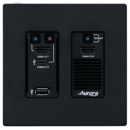 Aurora VPX-TC1-WP2-PRO 4K60 4:4:4 1Gbps AV over IP Wall Plate Transceiver