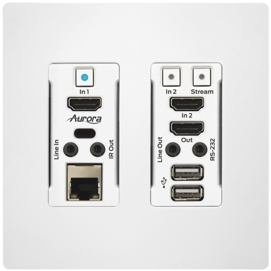 Aurora Multimedia VLX-TCW2H-C-W HDMI 4K IP Wall Plate Extender/White