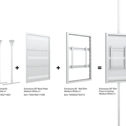 Multibrackets M Pro Series Enclosure 50" Wall Slim Medium White