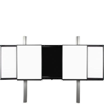 Conen PYETVBWW2RN9 Rail 2.0 - Electrically Height-adjustable Interactive Board, Monitor Wall Mount With Two Fixed, Two Movable Wings, 2900 Pylon Length
