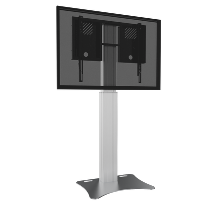 Conen RLI10070PK Height Adjustable Display And Monitor Stand, Lite Series With 70 Cm Of Vertical Travel Column Silver, Anti-collision, Floor Plate
