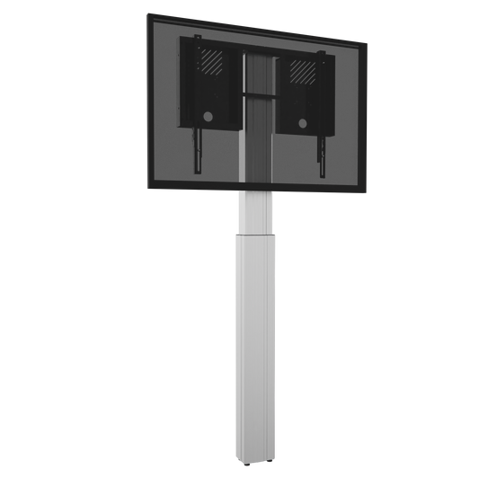 Conen RLI12090WK Height Adjustable Monitor Wall Mount, Lite Series Silver, With Anti-collision, Center To Floor 930 - 1830 Mm