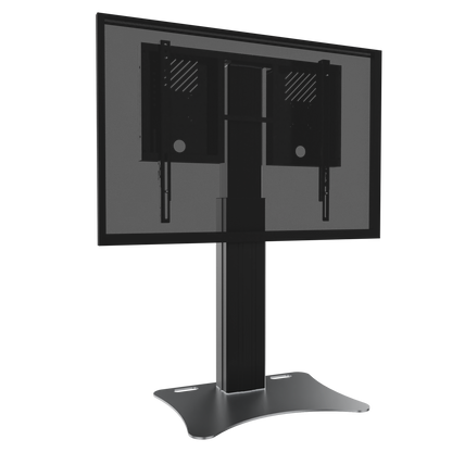 Conen RLI8050PBK Height Adjustable Display And Monitor Stand, Lite Series With 50 Cm Of Vertical Travel Column Black, Anti-collision, Low Model, Floor Plate Black