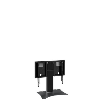 Conen RLI8050PBK Height Adjustable Display And Monitor Stand, Lite Series With 50 Cm Of Vertical Travel Column Black, Anti-collision, Low Model, Floor Plate Black