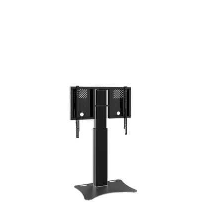 Conen RLI8050PBK Height Adjustable Display And Monitor Stand, Lite Series With 50 Cm Of Vertical Travel Column Black, Anti-collision, Low Model, Floor Plate Black