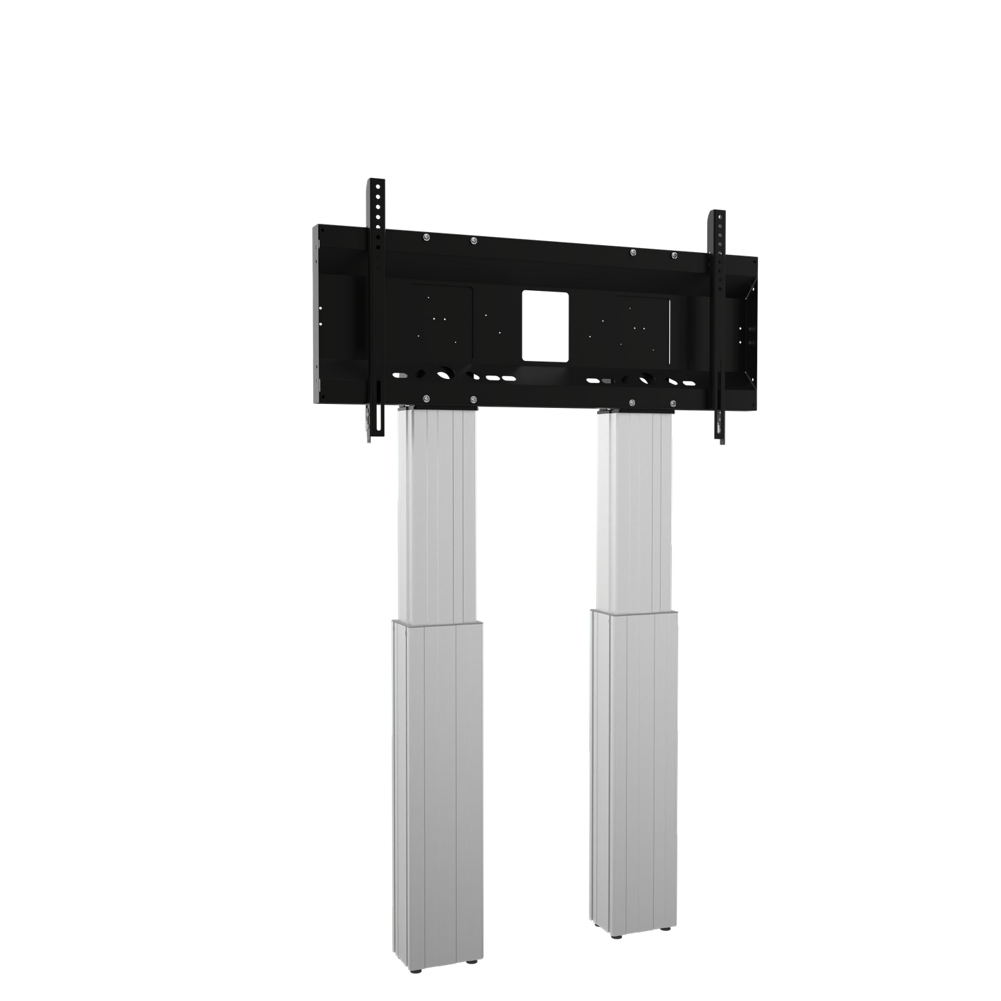 Conen SCETADW Motorized Heavy Duty Xl Monitor Wall Mount With 50 Cm Of Vertical Travel Two Columns Silver Anodized