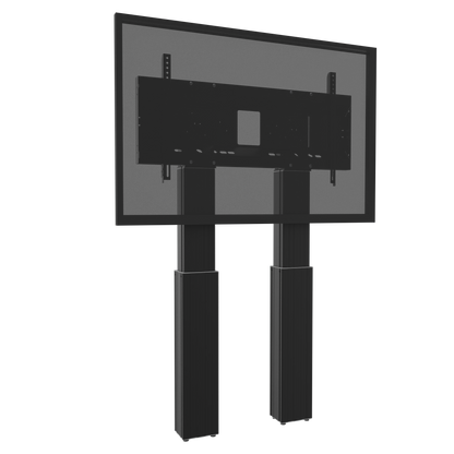 Conen SCETADWB Motorized Heavy Duty Xl Monitor Wall Mount With 50 Cm Of Vertical Travel Two Columns Black Anodized
