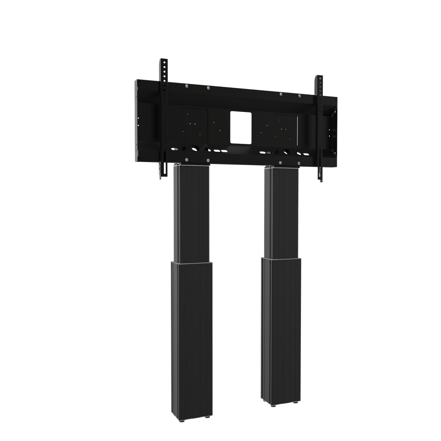 Conen SCETADWB Motorized Heavy Duty Xl Monitor Wall Mount With 50 Cm Of Vertical Travel Two Columns Black Anodized