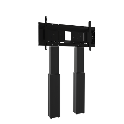Conen SCETADWB Motorized Heavy Duty Xl Monitor Wall Mount With 50 Cm Of Vertical Travel Two Columns Black Anodized