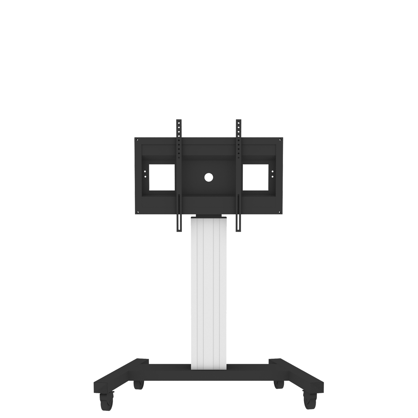 Conen SCETANHVV TV Cart, Monitor Cart With Display Mount, Center Of Display 131 Cm Column Silver Anodized, Fixed Height, V-stand