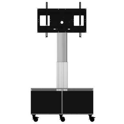 Conen SCETASBNAPP Mobile TV Cabinet With Electrically Height Adjustment "Vsm Electric" Plug And Play With Connector Panel, Column Silver Anodized, 50 Cm Of Vertical Travel, Base Cabinet