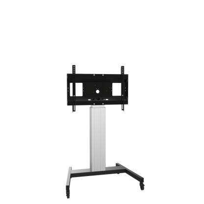 Conen SCETAVXL Motorized Mobile Flat Screen Tv Cart, 50 Cm Of Vertical Travel Column Silver Anodized, V-style Base