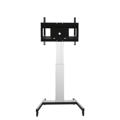 Conen SCETAVXL Motorized Mobile Flat Screen Tv Cart, 50 Cm Of Vertical Travel Column Silver Anodized, V-style Base