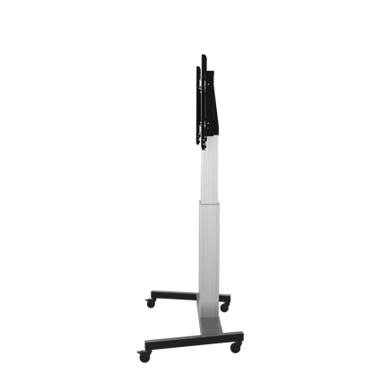 Conen SCETAVXL Motorized Mobile Flat Screen Tv Cart, 50 Cm Of Vertical Travel Column Silver Anodized, V-style Base