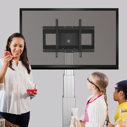 Conen SCETAW3535 Motorized Monitor Wall Mount, 70 Cm Of Vertical Travel Column Silver Anodized