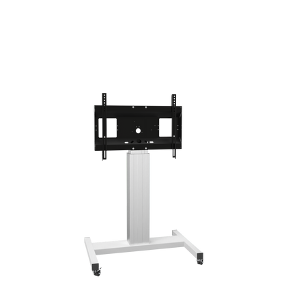 Conen SCETAXL Motorized Mobile Flat Screen Tv Cart, 50 Cm Of Vertical Travel Column Silver Anodized, H-style Base