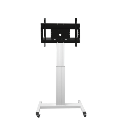 Conen SCETAXL Motorized Mobile Flat Screen Tv Cart, 50 Cm Of Vertical Travel Column Silver Anodized, H-style Base