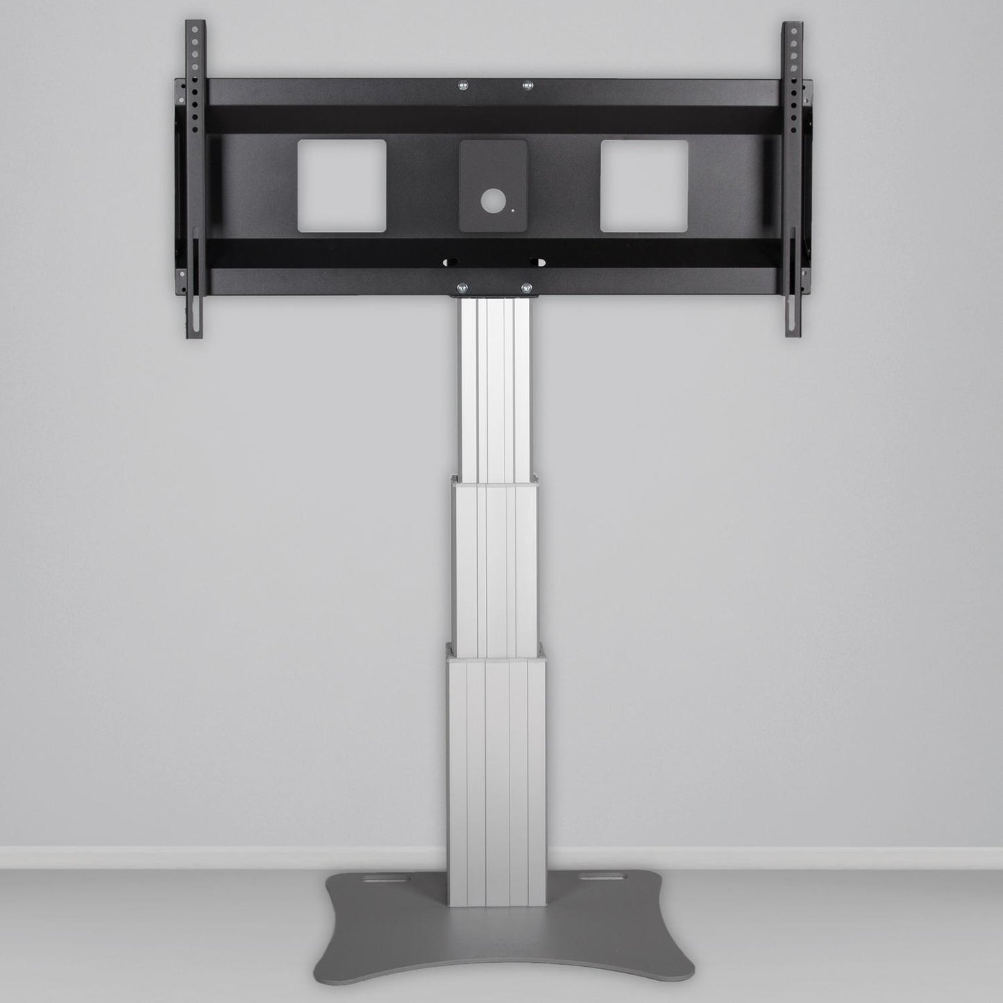 Conen SCEXLP3535 Motorized Xl Display Mount & Monitor Stand, 70 Cm Of Vertical Travel Column Silver Anodized, Floor Plate