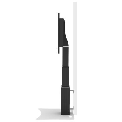 Conen SCEXLP3535B Motorized Xl Display Mount & Monitor Stand, 70 Cm Of Vertical Travel Column Black Anodized, Floor Plate