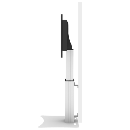 Conen SCEXLPL Motorized Xl Display Mount & Monitor Stand, 50 Cm Of Vertical Travel Column Silver Anodized, Center Of Display 99,5 - 149,5 Cm, Floor Plate