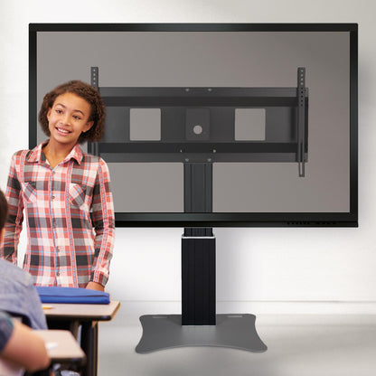 Conen SCEXLPLB Motorized Xl Display Mount & Monitor Stand, 50 Cm Of Vertical Travel Column Black Anodized, Center Of Display 99 - 149 Cm, Floor Plate