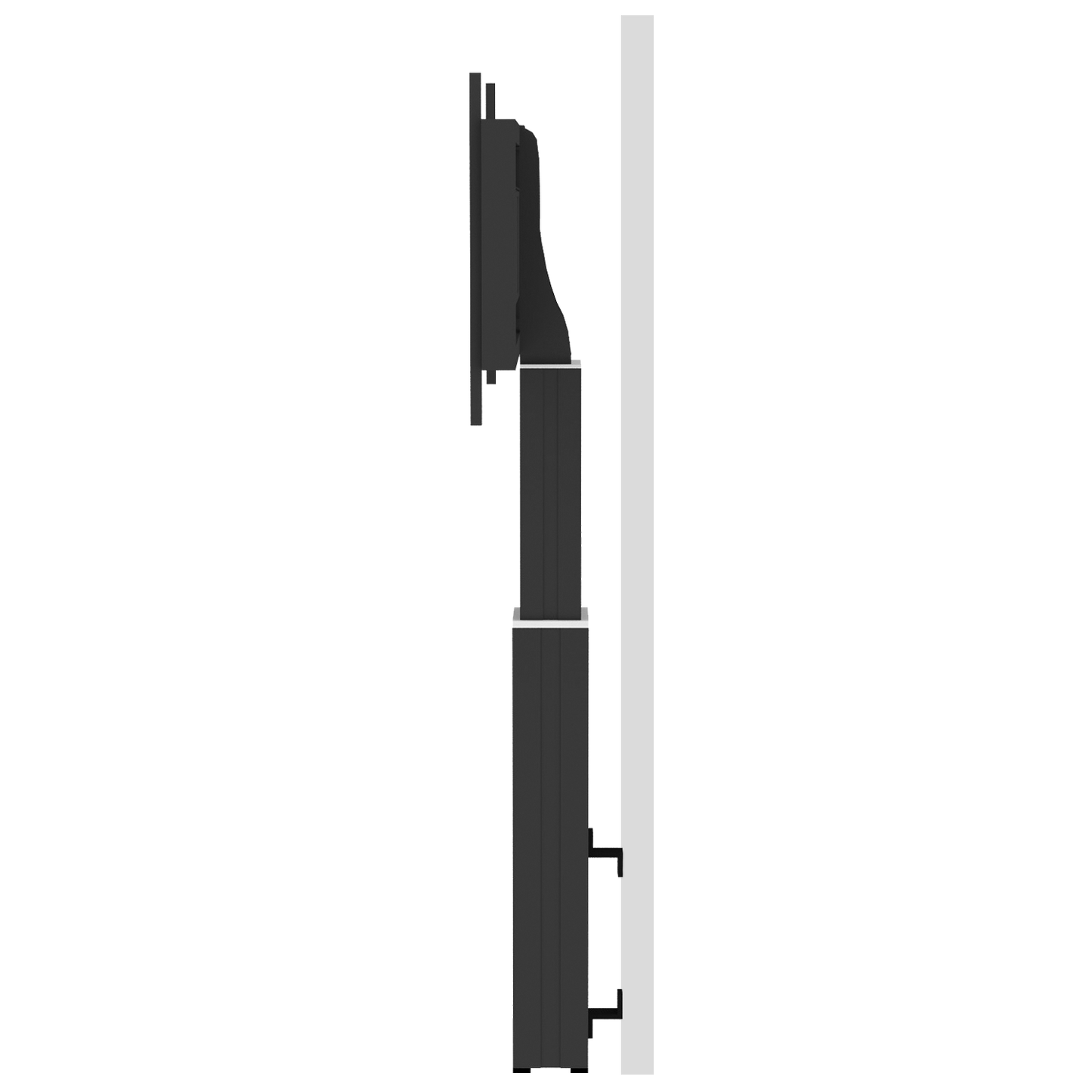 Conen SCEXLWB Motorized XL monitor wall mount, 50 cm of vertical travel column black anodized, center of display 121,5 - 171,5 cm