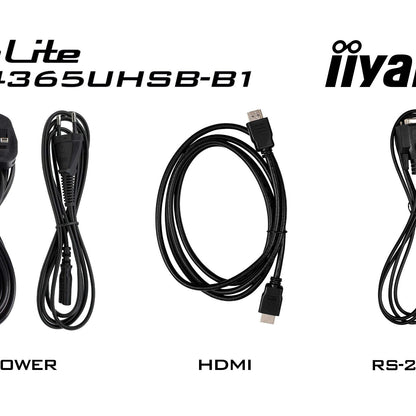 iiyama LH4365UHSB-B1 Signage Display Kiosk design 108 cm (42.5") LED Wi-Fi 800 cd/m² 4K Ultra HD Black Built-in processor Android 11 24/7