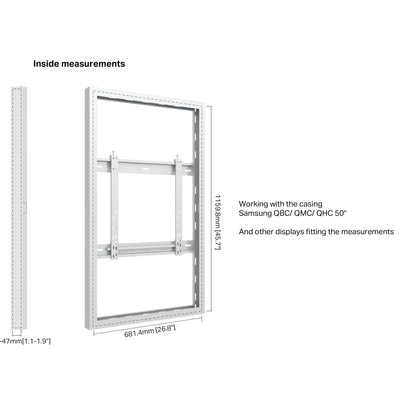 Multibrackets M Pro Series Enclosure 50" Wall Slim Medium White