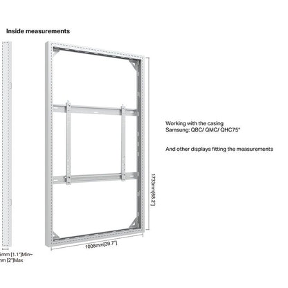 Multibrackets M Pro Series Enclosure 75" Wall Slim Medium White
