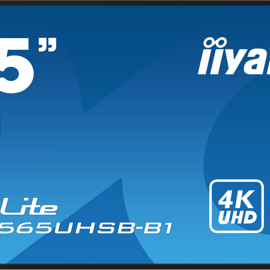 iiyama LH5565UHSB-B1 Signage Display Kiosk design 138.7 cm (54.6") LED Wi-Fi 800 cd/m² 4K Ultra HD Black Built-in processor Android 11 24/7