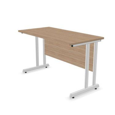 Narbutas DCA121-D2M Optima C Cantilever Straight Desk 1200Wx800Dx720H Oak top and white frame