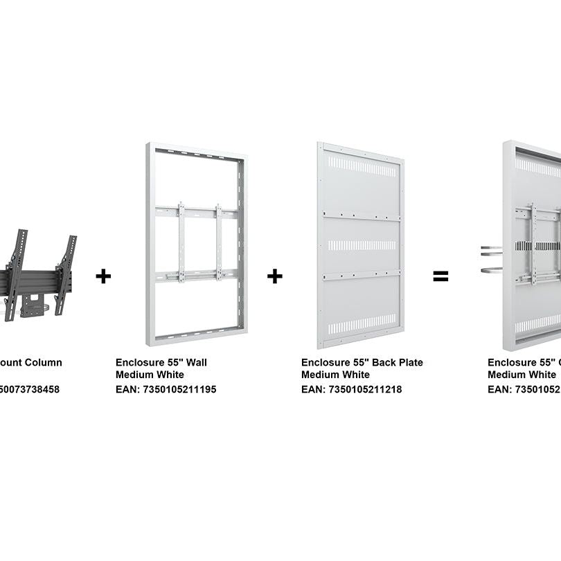 Multibrackets M Pro Series Enclosure 55" Column Medium White