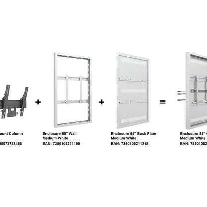 Multibrackets M Pro Series Enclosure 55" Column Medium White