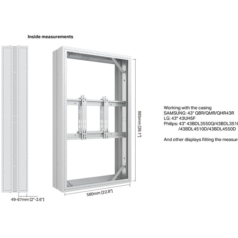 Multibrackets M Pro Series Enclosure 43" Medium B2B White