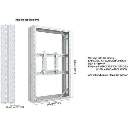 Multibrackets M Pro Series Enclosure 43" Medium B2B White
