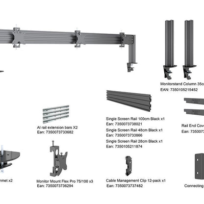 Multibrackets M Deskmount Column Pro 3x1 MBDM3x1U