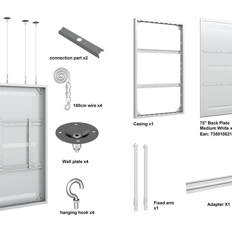 Multibrackets M Pro Series Enclosure 75" Wire Medium White