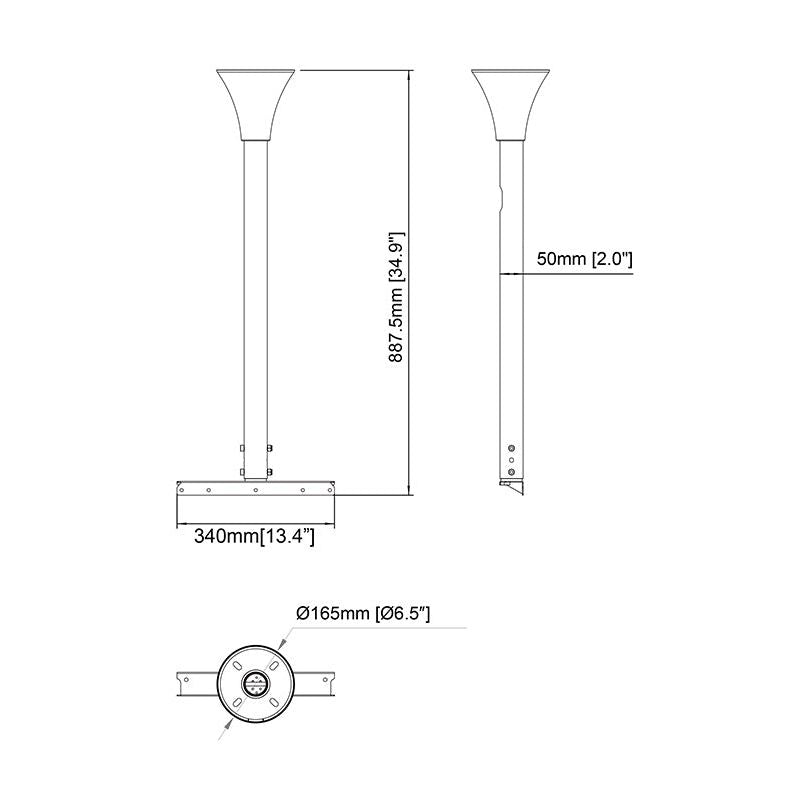 Multibrackets M Pro Series - Floor to ceiling kit Small Black