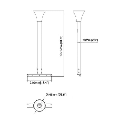 Multibrackets M Pro Series - Floor to ceiling kit Small Black