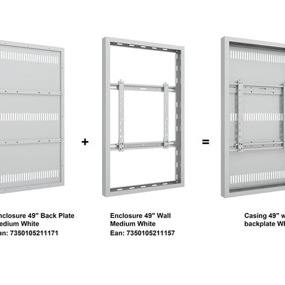Multibrackets M Pro Series - Enclosure 49" Back Plate Medium White