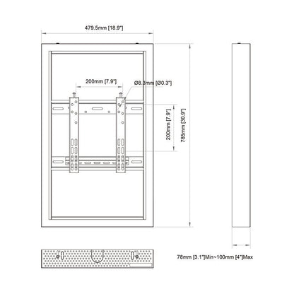 Multibrackets M Pro Series - Enclosure 32" Wall Small White