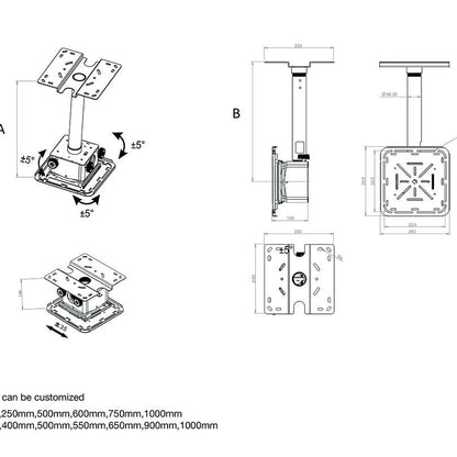 Multibrackets M Projector Mount Pro HD 2350mm 40kg White