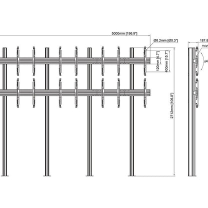 Multibrackets M Pro Series - Video Wall Floormount MBFM4x2U