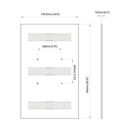 Multibrackets M Pro Series - Enclosure 32" Back Plate Small White