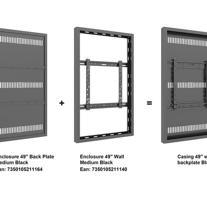 Multibrackets M Pro Series - Enclosure 49" Back Plate Medium Black