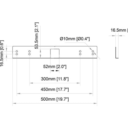 Multibrackets M Pro Series - Landscape Installation Template Black