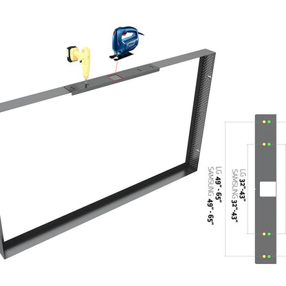 Multibrackets M Pro Series - Landscape Installation Template Black