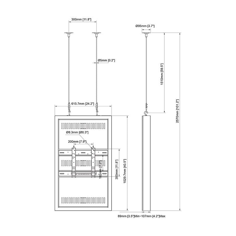 Multibrackets M Pro Series - Enclosure 43" Wire Small Black