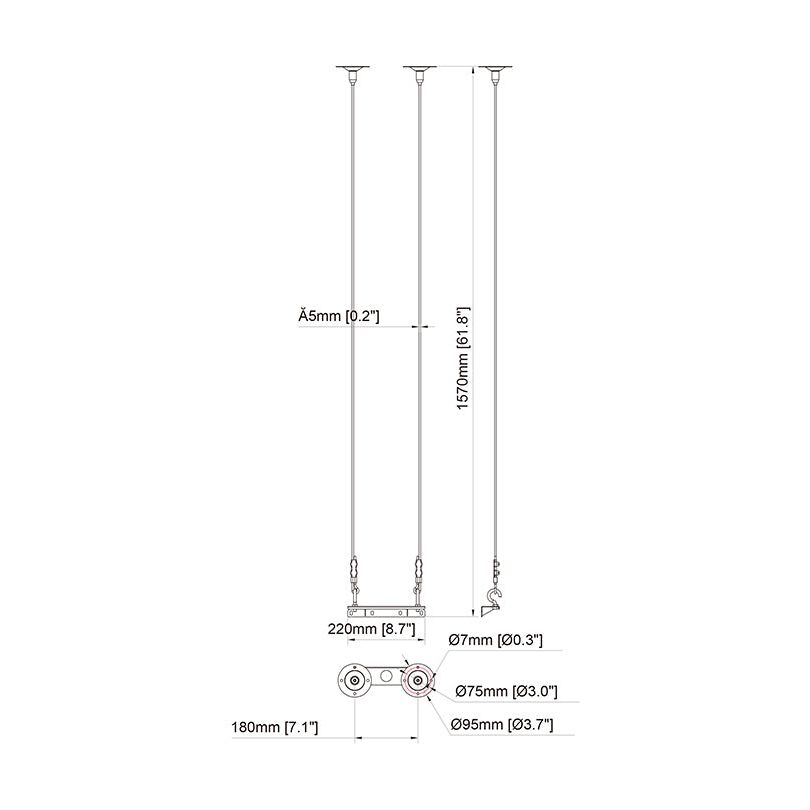 Multibrackets M Pro Series - 1500mm Wire Connecting Plate Large